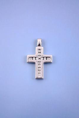 Brillant-Kreuz zus. ca. 0,45 ct - Gioielli, arte e antiquariato