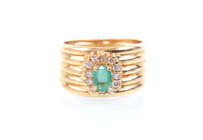 Brillant Smaragd Damenring - Jewellery, Works of Art and art