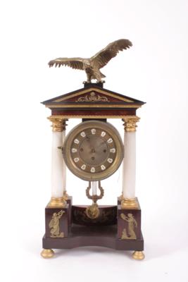 Biedermeier-Kommodenuhr, um 1830, - Uhren