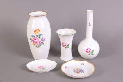 3 Vasen/2 Schälchen, Wiener Porzellan, Marke Augarten, - Gioielli, arte e antiquariato