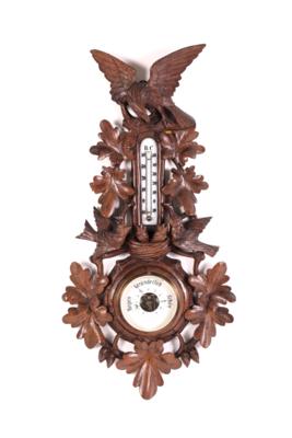 Thermometer/Barometer, 1. Drittel 20. Jhdt., - Schmuck, Kunst & Antiquitäten