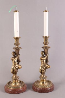 Paar Tischlampen, in klassizistischem Stil, - Jewelry, Art & Antiques