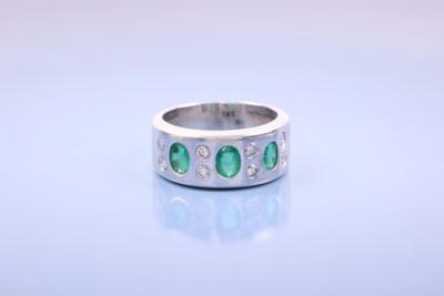 Brillant/Smaragd-Ring - Gioielli e orologi