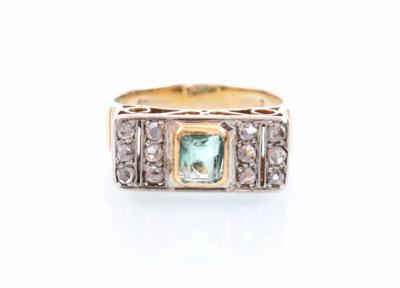Diamant/Smaragdring - Šperky, umění a starožitnosti