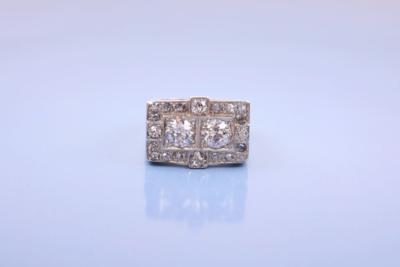 Altschliffdiamanten zus. ca. 1,80 ct, Damenring - Uhren und Schmuck