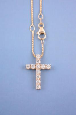 Brillantkreuz an Halskette - Jewellery and watches