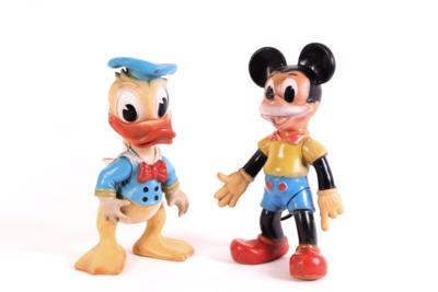 2 Walt Disney Comicfiguren "Donald Duck  &  Mickey Mouse", - Jewelry, Art & Antiques
