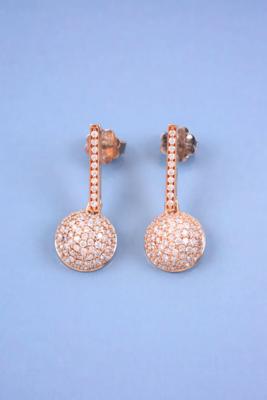 Brillant-Ohrsteckgehänge zus. ca. 1,10 ct - Jewelry, Art & Antiques
