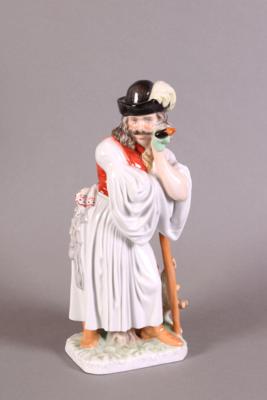Hirtenfigur, ungarisches Porzellan, Marke Herend, - Schmuck, Antiquitäten und Technik