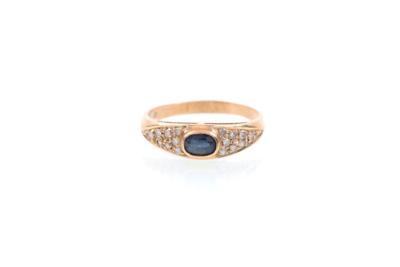 Diamant/Saphir-Ring - Jewelry, Art & Antiques