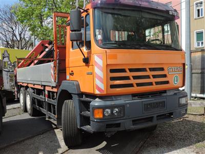 LKW STEYR Type 33S36, 6 x 4, orange - Fahrzeuge Holding Graz