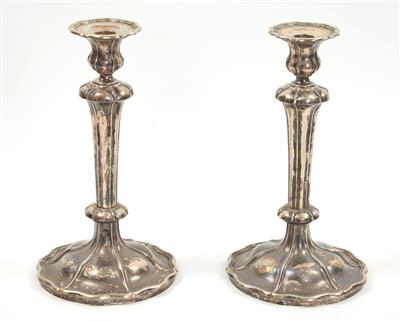 Paar Spätbiedermeier Kerzenständer - Arte, oggetti d'arte e gioielli