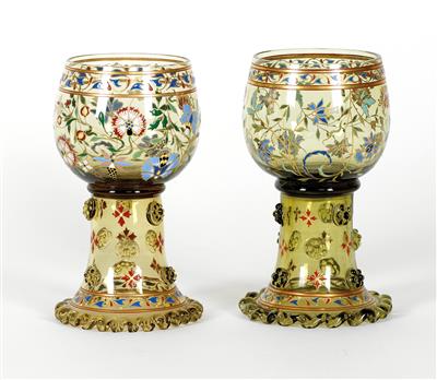 Historismus-Römerpaar - Möbel, Schmuck, Glas und Porzellan