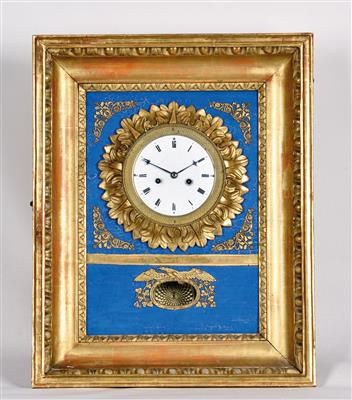 Kleine Spätbiedermeier Rahmenuhr um 1840/50 - Kunst, Antiquitäten und Juwelen