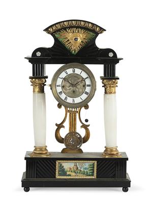 Biedermeier Kommodenuhr - Kunst und Antiquitäten