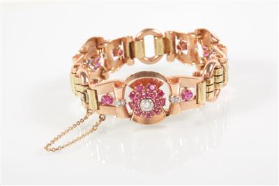 Brillant/Diamant/Rubin Armkette - Uhren und Schmuck