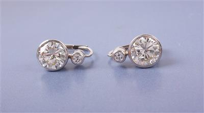 Brillantohrgehänge zus. ca. 3 ct - Uhren und Schmuck