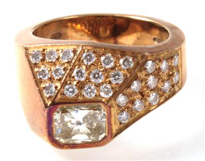 Brillant-Diamantring - Kunst, Antiquitäten und Schmuck