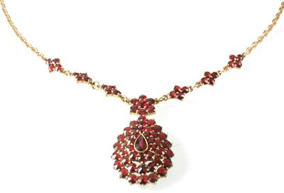 Granatcollier - Kunst, Antiquitäten und Schmuck