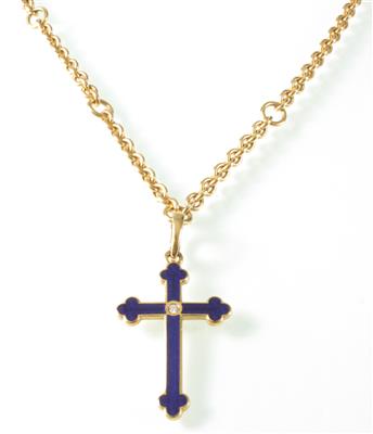 Halskette mit Kreuz - Antiques, art and jewellery