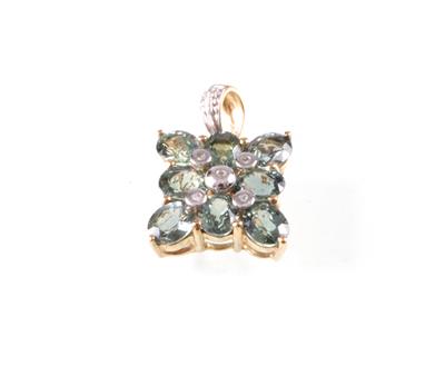 Saphir Diamant Anhänger - Arte, antiquariato e gioielli