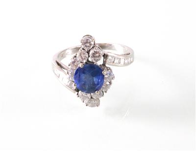 Saphir Brillant-Diamant (Damen) ring - Kunst, Antiquitäten und Schmuck