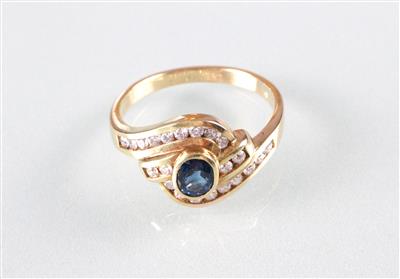 Saphir-Brillant (Damen) ring - Umění, starožitnosti a šperky