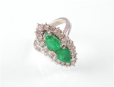Brillant Smaragd (Damen) ring - Arte, antiquariato e gioielli