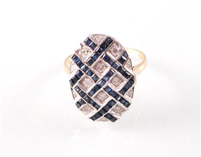 Saphir Brillant (Damen) ring - Kunst, Antiquitäten und Schmuck