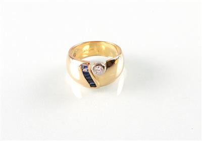 Saphir Brillant (Damen) ring - Art, antiques and jewellery