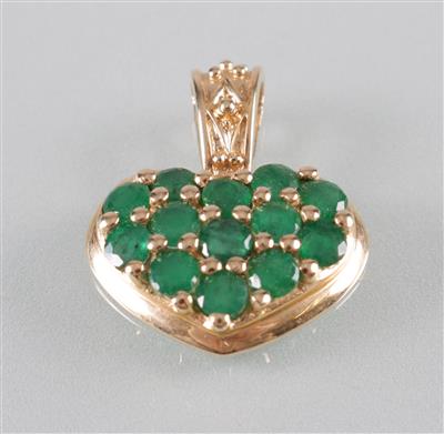 Smaragd Herzanhänger - Umění, starožitnosti a šperky