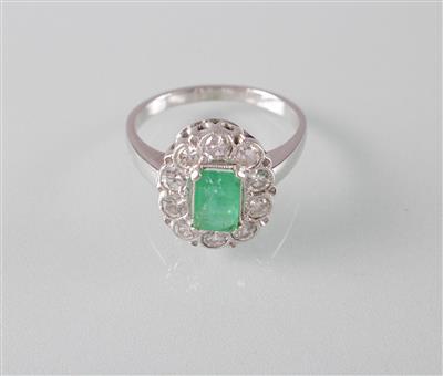 Brillant Smaragd Ring - Umění, starožitnosti a šperky