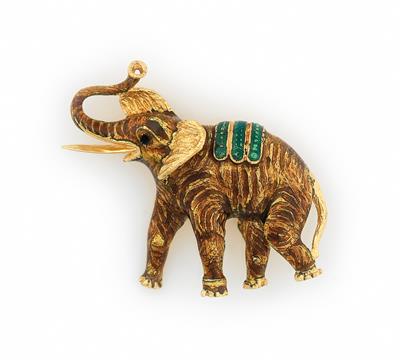 Brosche "Elefant" - Kunst, Antiquitäten und Schmuck
