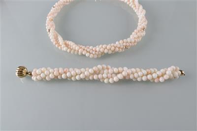 Korallenschmuckgarnitur - Arte, antiquariato e gioielli