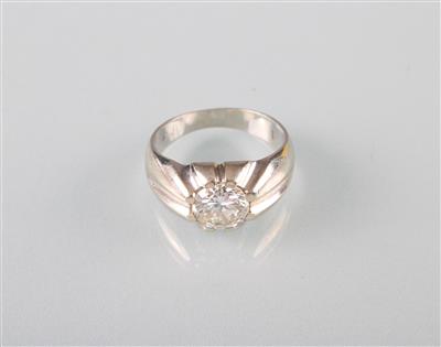 Brillant Solitärring zus. ca. 1,20 ct - Arte, antiquariato e gioielli