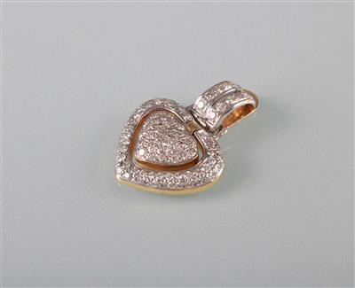 Brillantanhänger Herz zus. ca.1,20 ct - Arte, antiquariato e gioielli