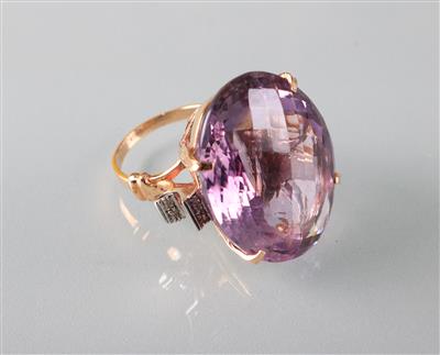 Amethyst Diamantring - Umění, starožitnosti, šperky