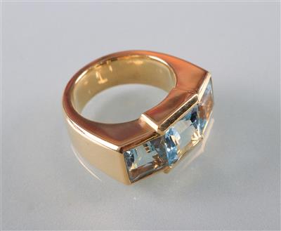 Aquamarinring zus. ca.5,50 ct - Umění, starožitnosti, šperky