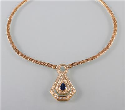 Brillant Saphircollier - Umění, starožitnosti, šperky