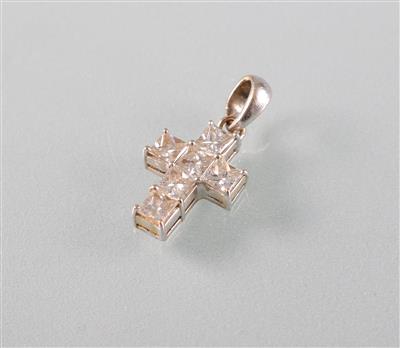 Diamantkreuz zus. ca.0,60 ct - Arte, antiquariato e gioielli