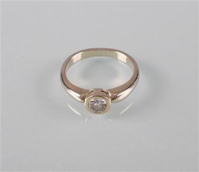 Brillantsolitärring ca.0,40 ct - Umění, starožitnosti, šperky