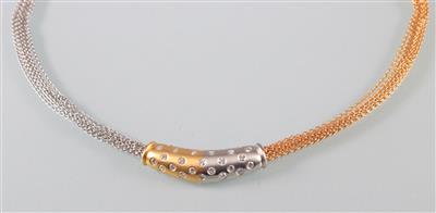 Brillantcollier zus. ca. 0,80 ct - Kunst, Antiquitäten und Schmuck