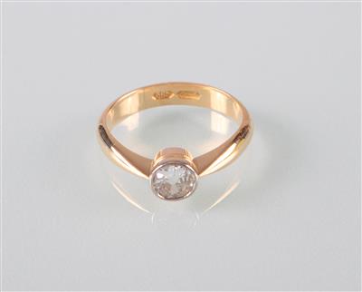 Diamant Solitärring ca.0,40 ct - Umění, starožitnosti, šperky