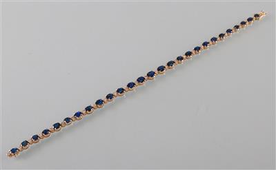 Saphir Brillantarmband zus. ca. 0,65 ct - Antiques, art and jewellery