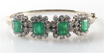 Brillant Smaragd Armreif - Umění, starožitnosti, šperky