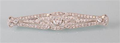 Diamant Brillantbrosche zus. ca. 3,80 ct - Antiques, art and jewellery