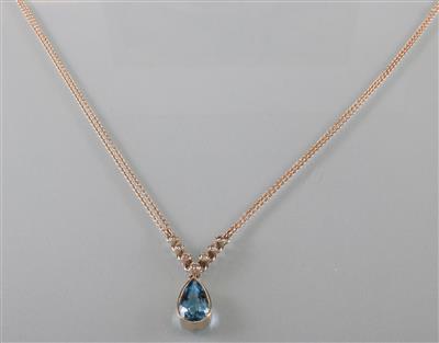 Aquamarin Brillantcollier - Arte, antiquariato e gioielli