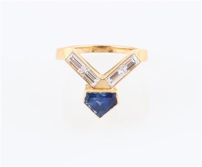 Diamant Saphir Ring - Antiques, art and jewellery