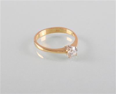 Brillant Solitärring ca. 0,45 ct - Kunst, Antiquitäten und Schmuck