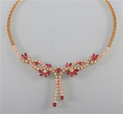 Brillant-Rubin Collier - Antiques, art and jewellery